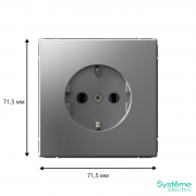 Розетка ArtGallery 16А с заземл. быстрозажим. клем. механизм сталь SE GAL000943S GAL000943S