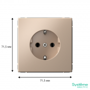 Розетка ArtGallery 16А с заземл. быстрозажим. клем. механизм песочн. SE GAL001243S GAL001243S