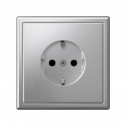 Розетка ArtGallery 16А с заземл. со шторками быстрозажим. клем. механизм алюм. SE GAL000345S GAL000345S