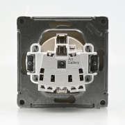 Розетка ArtGallery 16А с заземл. со шторками быстрозажим. клем. механизм алюм. SE GAL000345S GAL000345S