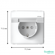 Розетка ArtGallery 16А IP44 с заземл. со шторками с крышкой быстрозажим. клем. механизм бел. SE GAL440146S GAL440146S