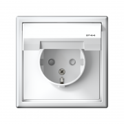 Розетка ArtGallery 16А IP44 с заземл. со шторками с крышкой быстрозажим. клем. механизм бел. SE GAL440146S GAL440146S