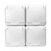 Розетка 4-м ОП Nix 16А IP54 250В с заземл. с крышкой бел. TOKOV ELECTRIC TKE-NX-R4Z-C01-IP54 TKE-NX-R4Z-C01-IP54