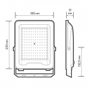 Прожектор светодиодный PFL-V 100Вт 6500К IP65 ДО Pro JazzWay 5039759 5039759