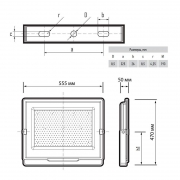 Прожектор светодиодный PFL-C3 400Вт 6500К ДО/СДО IP65 закален. прозр. стекло Pro JazzWay 5048591 5048591