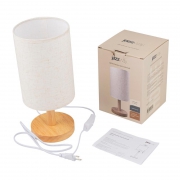 Светильник настольный JH1-01-iv 1х60Вт E27 (основа: натуральное дерево) IP20 JazzWay 5058231 5058231