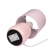 Светильник настольный JH2-02-pk E14 IP20 130х130х255мм керамика; ткань; PVC-пластик роз. JazzWay 5062337 5062337