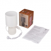 Светильник настольный JH2-02-wh E14 IP20 130х130х255мм керамика; ткань; PVC-пластик бел. JazzWay 5062313 5062313