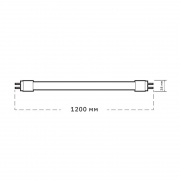Лампа светодиодная PLED T8-1200GL 30Вт T8 матовая 4000К G13 FROST JazzWay 5066052 5066052