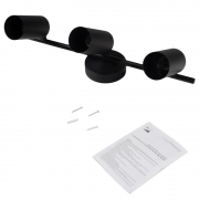 Светильник PCL-0403 3xGU10 IP20 230В BL настен./потолочн. декор. под лампу JazzWay 5066649 5066649