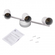 Светильник PCL-0403 3xGU10 IP20 230В WH настен./потолочн. декор. под лампу JazzWay 5066663 5066663