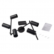 Светильник PCL-0606 6xGU10 IP20 230В BL настен./потолочн. декор. под лампу JazzWay 5066762 5066762