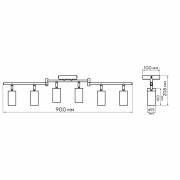 Светильник PCL-0606 6xGU10 IP20 230В BL настен./потолочн. декор. под лампу JazzWay 5066762 5066762