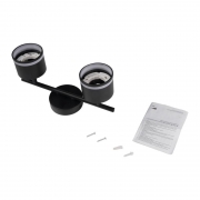 Светильник PCL-0702 max 20Вт (каждая лампа) 2xGX53 IP20 230В BL настен./потолочн. декор. под лампу JazzWay 5066809 5066809