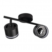 Светильник PCL-0702 max 20Вт (каждая лампа) 2xGX53 IP20 230В BL настен./потолочн. декор. под лампу JazzWay 5066809 5066809