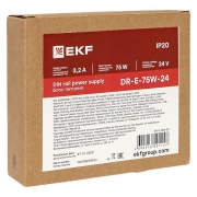 Блок питания на дин рейку 75Вт Uвх 220В AC Uвых 24В DC постоянного тока EKF DR-E-75W-24 DR-E-75W-24