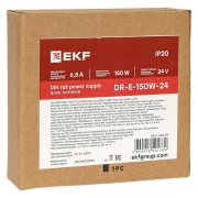 Блок питания на DIN-рейку 150Вт Uвх ~ 220В AC Uвых - 24В DC постоянного тока EKF DR-E-150W-24 DR-E-150W-24