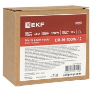 Блок питания на DIN-рейку 100Вт Uвх ~ 220В AC m Uвых - 12В DC постоянного тока EKF DR-M-100W-12 DR-M-100W-12