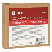Блок питания на DIN-рейку 20Вт Uвх ~ 220В AC m Uвых - 12В DC постоянного тока EKF DR-M-20W-12 DR-M-20W-12