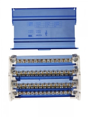 Шина на DIN-рейку в корпусе (кросс-модуль) ШНК 4х15 3L+PEN IEK YND10-4-15-125 YND10-4-15-125