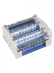 Шина на DIN-рейку в корпусе (кросс-модуль) ШНК 4х11 3L+PEN IEK YND10-4-11-125 YND10-4-11-125