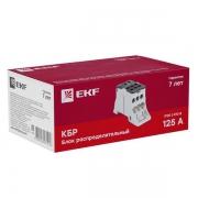 Блок распределительный КРОСС крепеж на панель и DIN КБР-125А EKF plc-kbr125 plc-kbr125