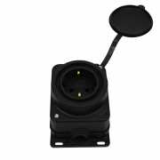 Колодка удлинителя 1-м MultiSet 16А 250В IP44 с заземл. каучук черн. SE MST4003BK MST4003BK