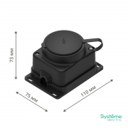 Колодка удлинителя 1-м MultiSet 16А 250В IP44 с заземл. каучук черн. SE MST4003BK MST4003BK