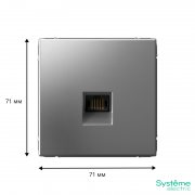 Розетка компьютерная ArtGallery RJ45 кат.5E механизм сталь SE GAL000983 GAL000983