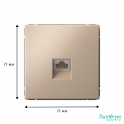 Розетка компьютерная ArtGallery RJ45 кат.5E механизм песочн. SE GAL001283 GAL001283