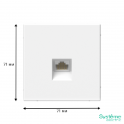 Розетка компьютерная ArtGallery RJ45 кат.5E механизм лотос SE GAL001383 GAL001383