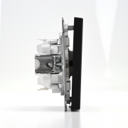 Переключатель 1-кл. ArtGallery 10AX быстрозажим. клем. механизм карбон SE GAL001061S GAL001061S