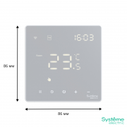 Термостат программируемый ArtGallery 16А с Wi-Fi для электрич. теплого пола моноблочный бел. SE GAL000138 GAL000138