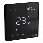 Термостат программируемый ArtGallery 16А с Wi-Fi для электрич. теплого пола моноблочный черн. SE GAL001038 GAL001038