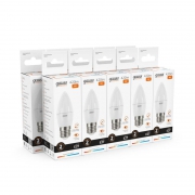 Лампа светодиодная Elementary 6Вт свеча 3000К тепл. бел. E27 420лм GAUSS 33216 33216