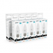 Лампа светодиодная Elementary 6Вт свеча 4100К нейтр. бел. E27 450лм GAUSS 33226 33226