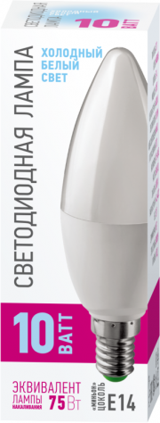 Лампа светодиодная 82 915 OLL-C37-10-230-4K-E14-PROMO 10Вт ОНЛАЙТ 82915 82915