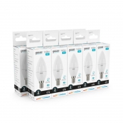 Лампа светодиодная Elementary 8Вт свеча 4100К нейтр. бел. E14 540лм GAUSS 33128 33128