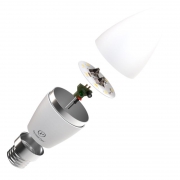 Лампа светодиодная RS C37 E27 6W 220-240V 4000К 6Вт 600лм Ra 90 свеча РС 15010545061 15010545061