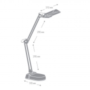 Светильник KD-017A настол. база + струбцина 230В 11Вт КЛЛ 2G7 черн. Camelion 3276 3276