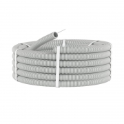 Труба гофрированная ПВХ d20мм с протяж. сер. (уп.50м) DKC 9192050 9192050