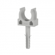 Держатель для труб (клипса) d16мм с защелкой и дюбелем (уп.5шт) DKC 51316R5 51316R5