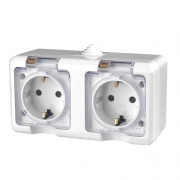 Розетка 2-м ОП Dita 16А IP54 250В с заземл. с прозр. крышкой бел.TOKOV ELECTRIC TKL-DT-R2Z-C01T-IP54 TKL-DT-R2Z-C01T-IP54