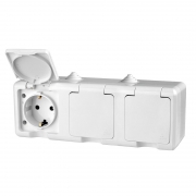 Розетка 3-м ОП Dita 16А IP54 250В с заземл. с крышкой бел. TOKOV ELECTRIC TKL-DT-R3Z-C01-IP54 TKL-DT-R3Z-C01-IP54