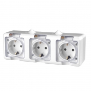 Розетка 3-м ОП Dita 16А IP54 250В с заземл. с прозр. крышкой бел.TOKOV ELECTRIC TKL-DT-R3Z-C01T-IP54 TKL-DT-R3Z-C01T-IP54