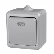 Выключатель 1-кл. ОП Dita IP54 10А 250В с индикацией сер. TOKOV ELECTRIC TKL-DT-V1I-C06-IP54 TKL-DT-V1I-C06-IP54