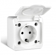 Розетка 1-м ОП Nix 16А IP54 250В с заземл. с крышкой бел. TOKOV ELECTRIC TKE-NX-R1Z-C01-IP54 TKE-NX-R1Z-C01-IP54