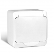 Розетка 1-м ОП Nix 16А IP54 250В с заземл. с крышкой бел. TOKOV ELECTRIC TKE-NX-R1Z-C01-IP54 TKE-NX-R1Z-C01-IP54