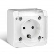 Розетка 1-м ОП Nix 16А IP54 250В с заземл. с прозр. крышкой бел. TOKOV ELECTRIC TKE-NX-R1Z-C01T-IP54 TKE-NX-R1Z-C01T-IP54