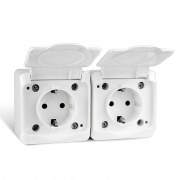 Розетка 2-м ОП Nix 16А IP54 250В с заземл. с крышкой бел. TOKOV ELECTRIC TKE-NX-R2Z-C01-IP54 TKE-NX-R2Z-C01-IP54